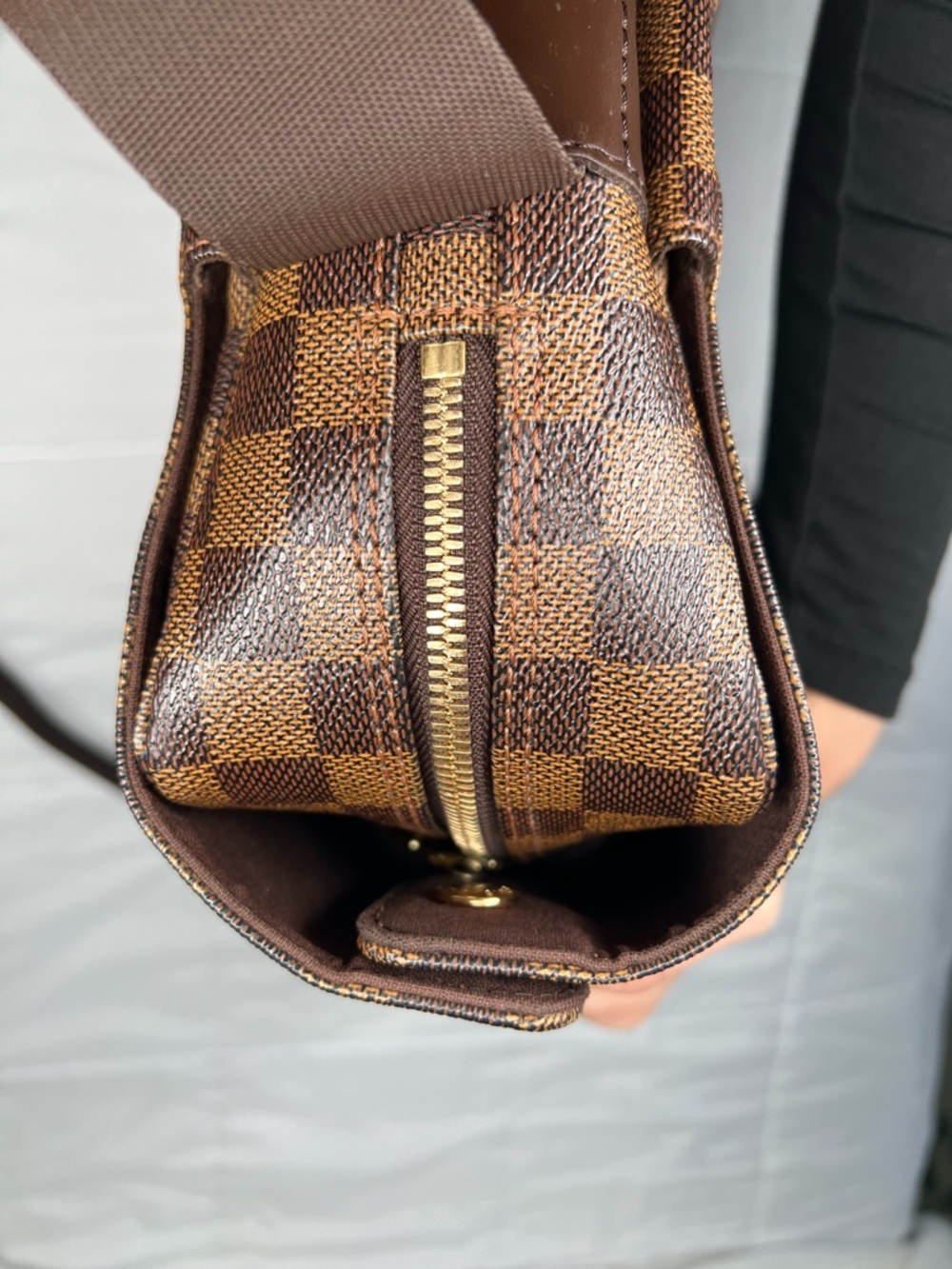 Louis Vuitton Brown Checkered Messenger Bag - Picture 8 of 12